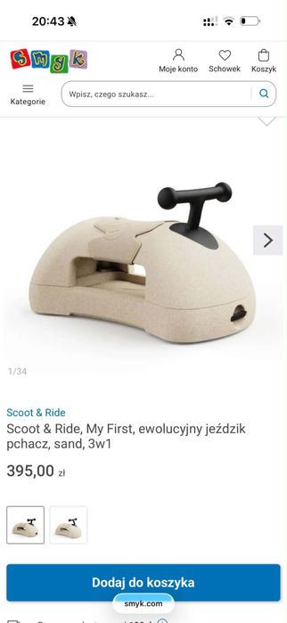 My First  SCOOTandRIDE, pchacz, jeździk  NOWY