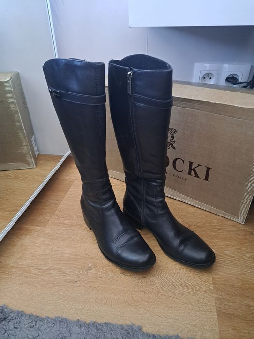 Kozaki LASOCKI ze skóry naturalnej rozmiar 38