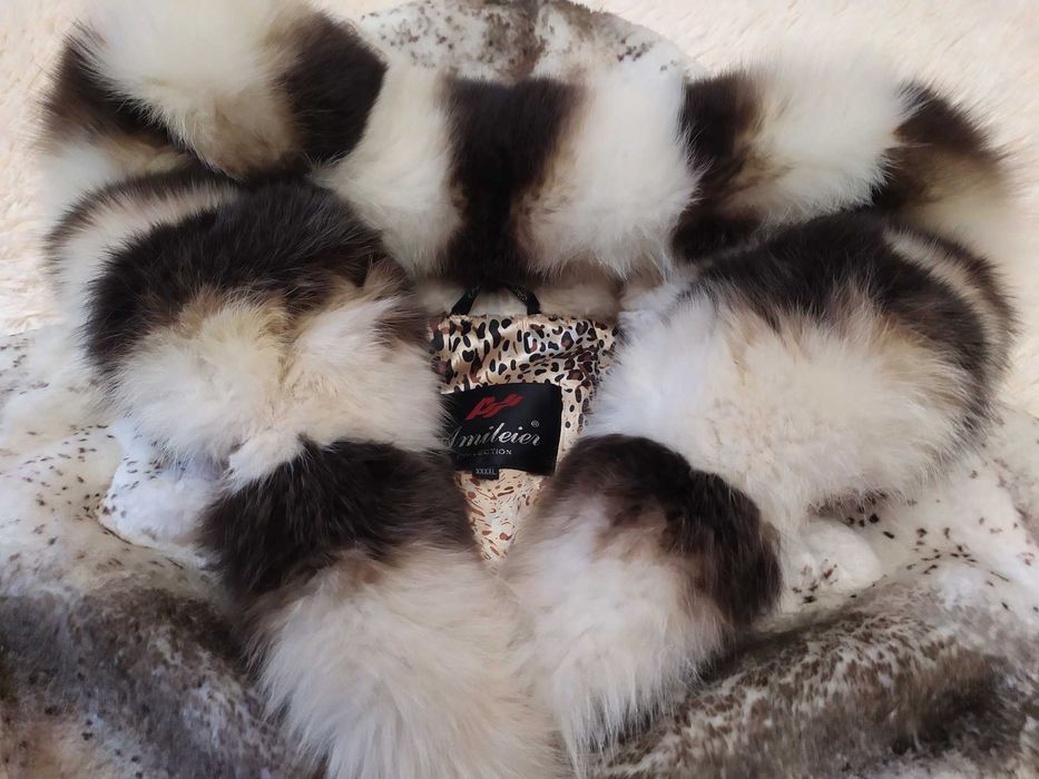 Шуба з  стриженого Кролика з Песцем