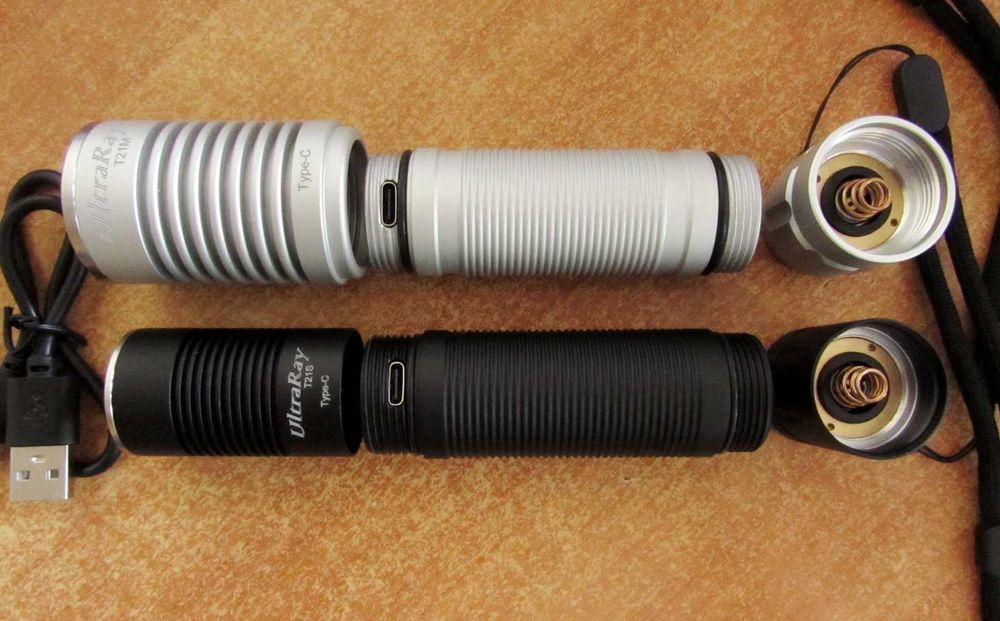 Мощные фонари с Type-C UltraRay T21S/T21M/T21B широкая засветка: 920 ...