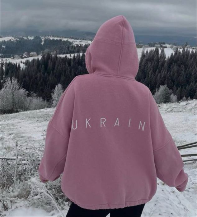 Худі UKRAINE рожеве розмір С-М
