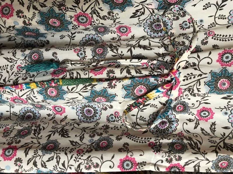 Długa kolorowa letnia sukienka w rozm.S