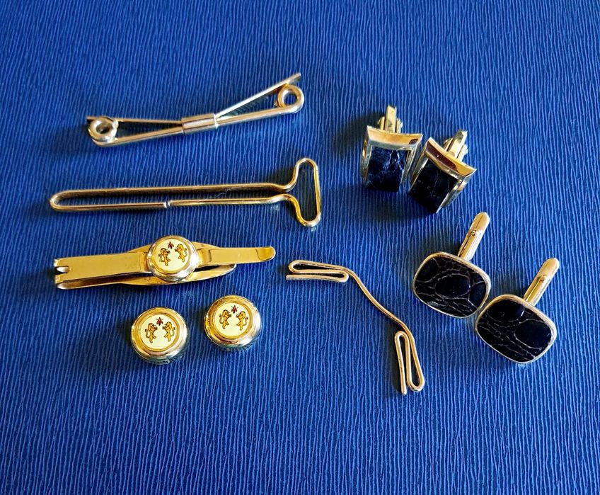 Alfinetes Gravata e Botões Punho Vintage