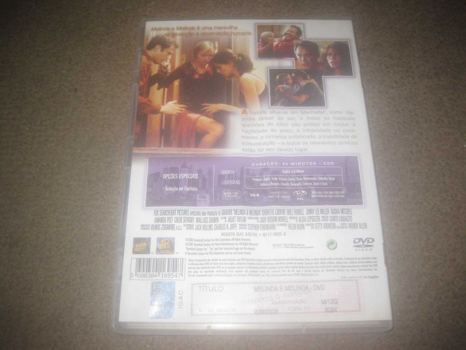 DVD "Melinda e Melinda" de Woody Allen