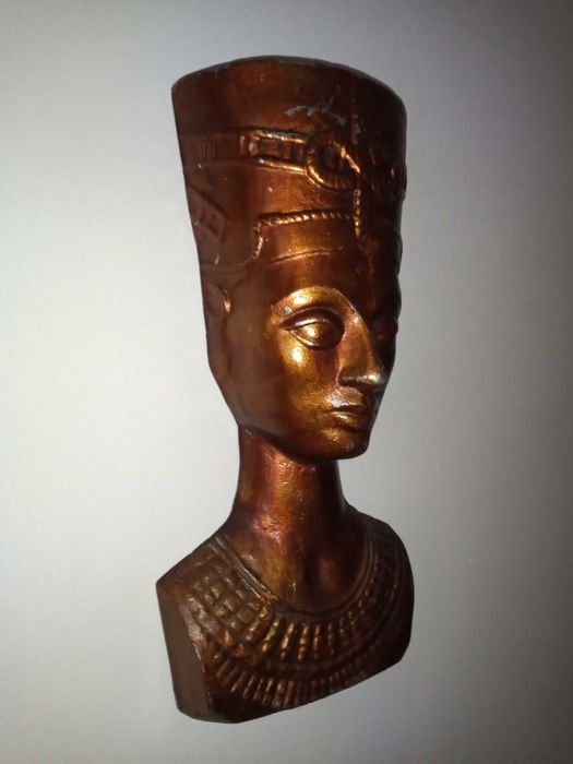 Nefretete Odlew Aluminiowy Popiersie Wiszący duży Egipska Figurka