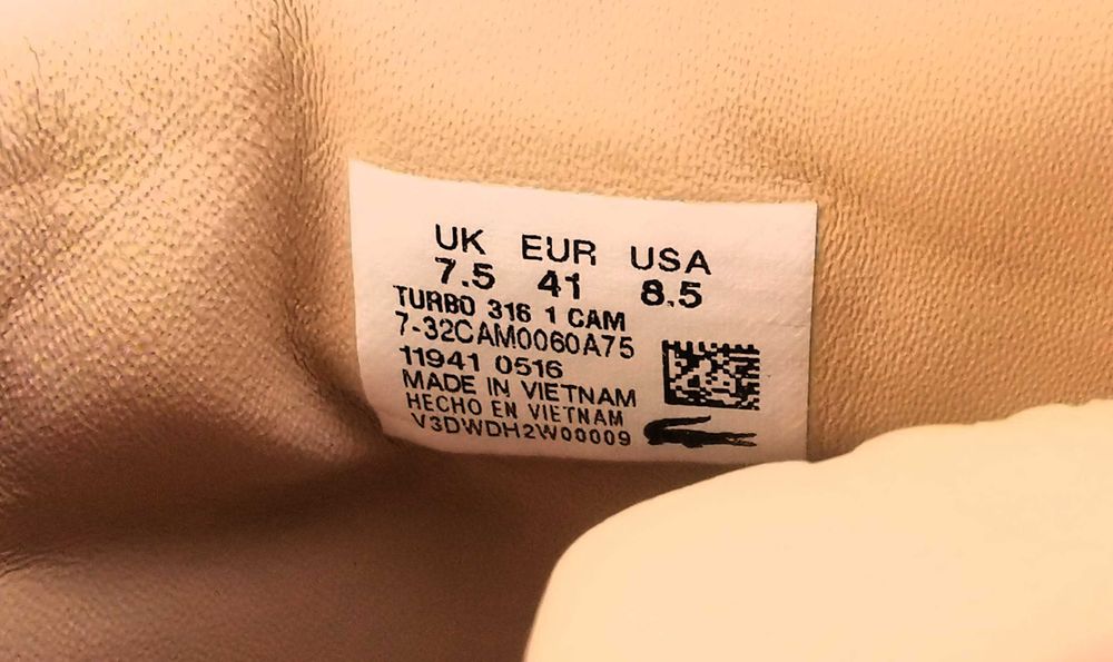 Sapatilhas Lacoste tamanho 41