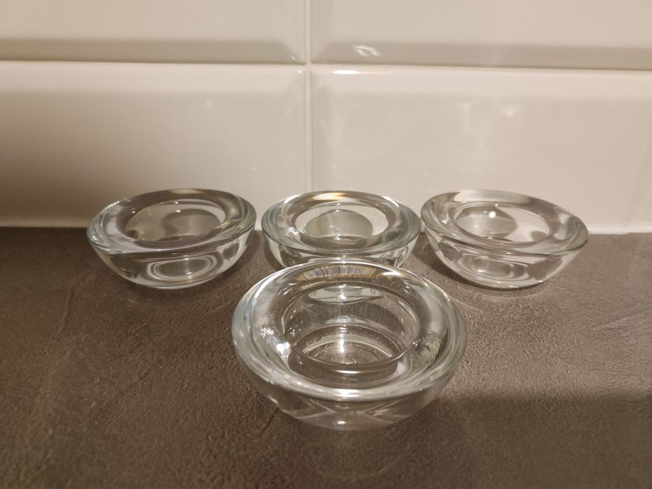 Świecznik szklany (4szt.) na podgrzewacz tealight
