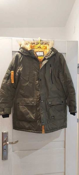 Reserved Długa ocieplana kurtka Parka płaszcz Płaszczyk 140