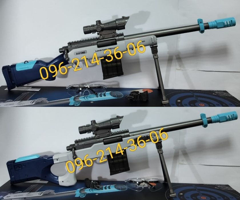 AWM и M24 Детская снайперская винтовка с гильзами оптический прицел