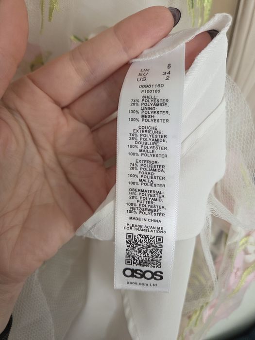 Нарядное платье Asos xs/34/UK6