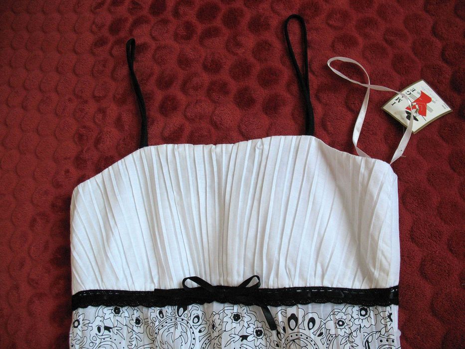 Sukienka - plisowana - na ramiączka - 36 S - biust 82 cm