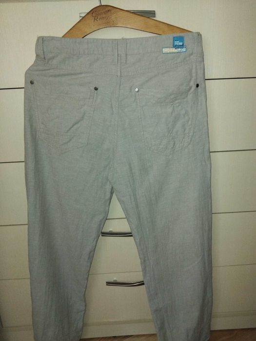 Штани лляні чоловічі Штаны лен М 46р. Бежевые