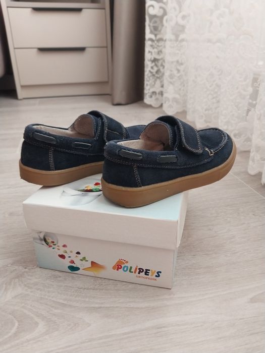 Замшеві туфлі на липучці 28 р., 15,5 см