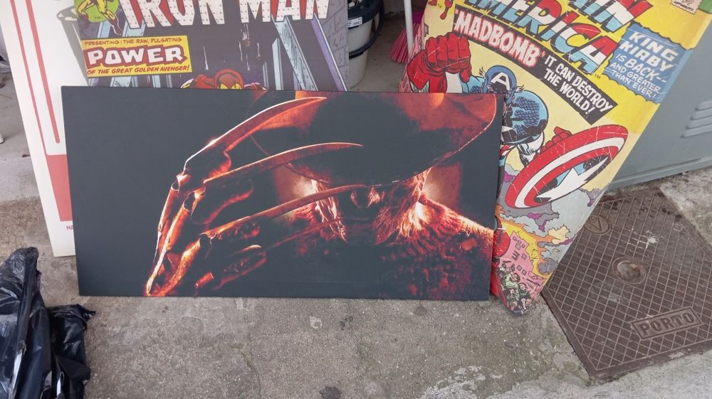 Quadros  em tela captain america  iron man etc