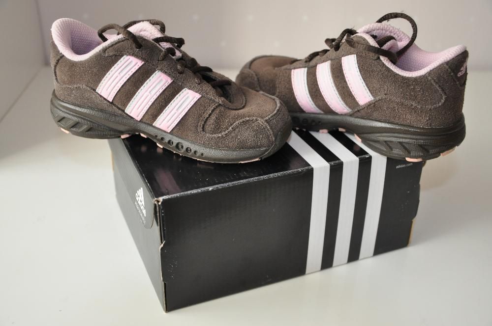 Adidasy dziewczęce rozm. 24 brązowo różowe