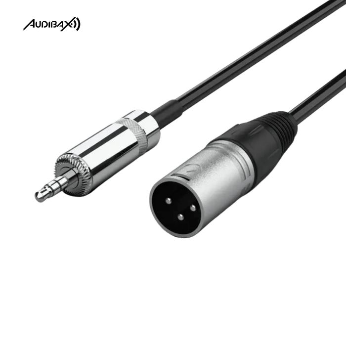 Audibax Silver Cabo XLR Macho para Minijack stereo 1,5 Metros Preto