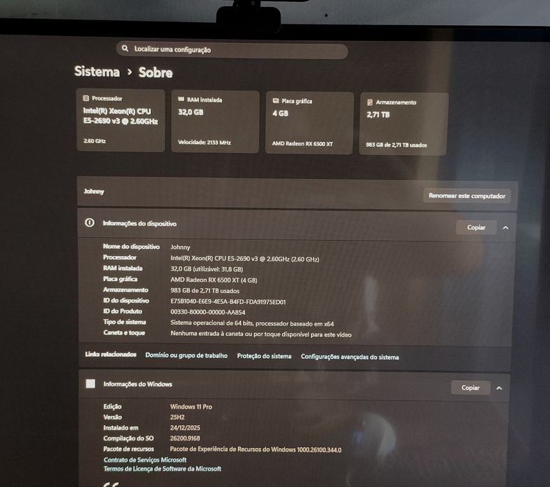 Setup Completo PC Gaming & Streaming / Trabalho – Windows 11 Pro Licenciado (Impecável)