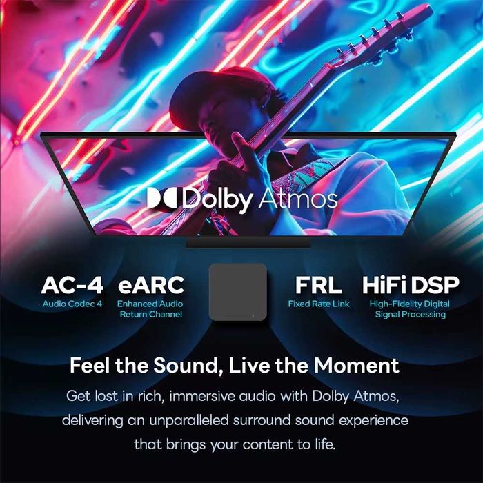 Смарт приставка RockTek GT1 UHDRealtek RTD1325 2/32gb  Netflix 4K
