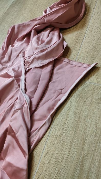 Maxi pink cocktail wedding dress S 36