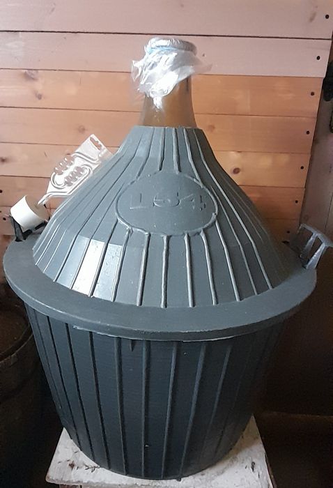 Balon do wina 54 litry z koszem komplet korek i rurką gąsior do wina
