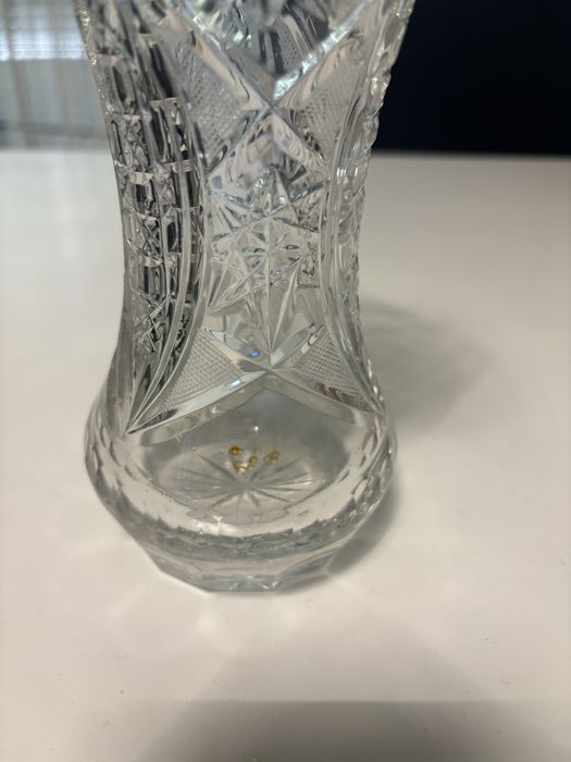 Wazon krysztalowy 19,5 cm sr 10 cm PRL