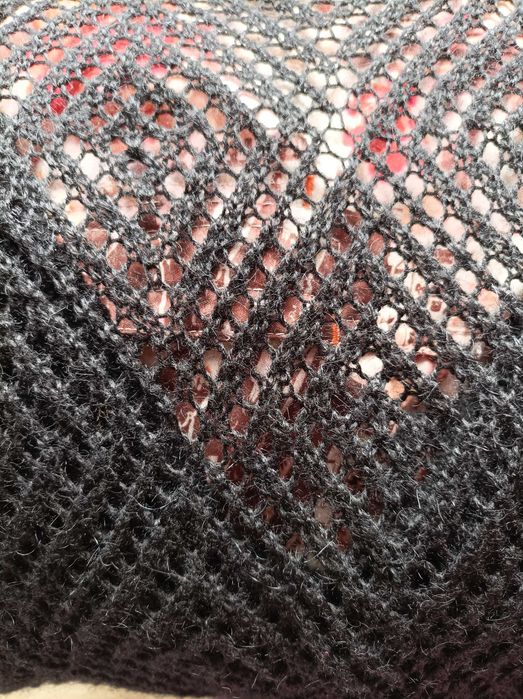 Sweter długi czarny ażur Promod rozm S