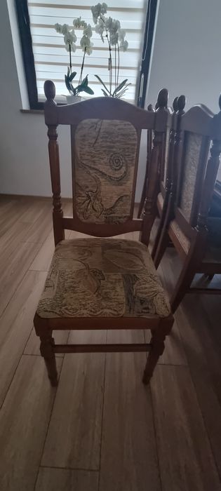 Stół dębowy rozkładany 12 krzeseł