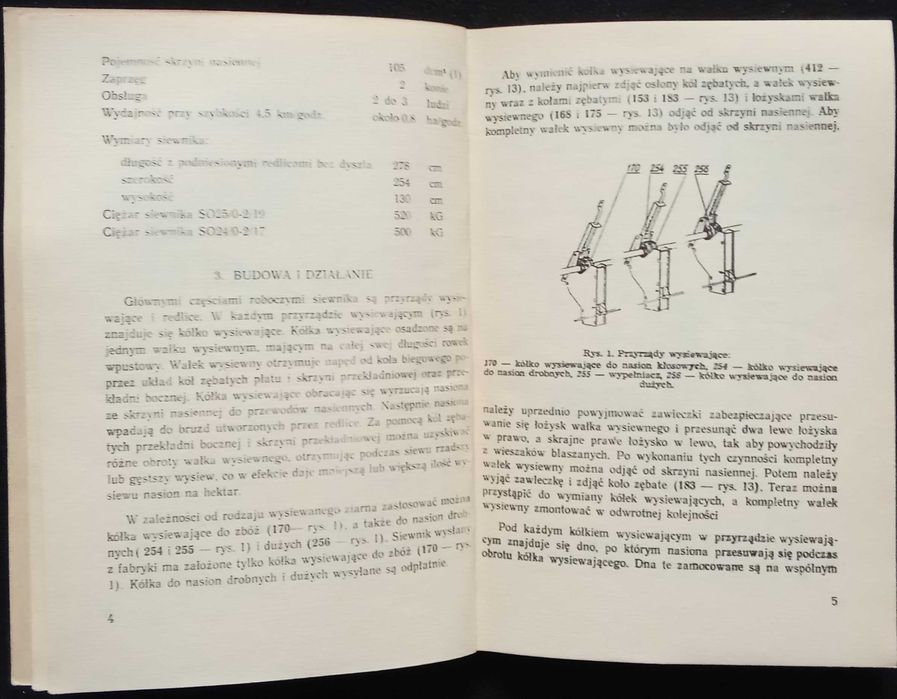 Instrukcja siewnik Ślązak SO24 SO25 katalog części