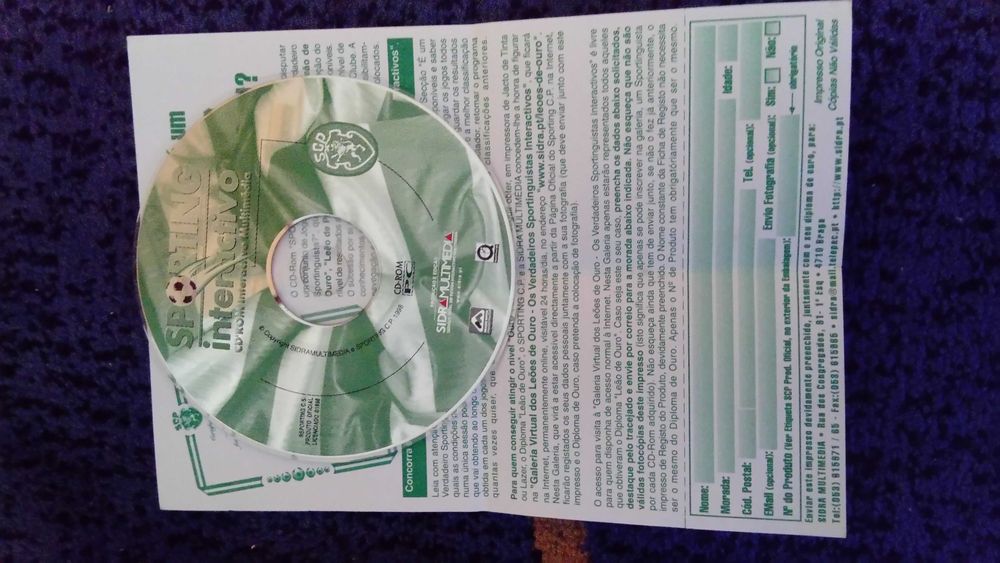 CD interactivo SPORTING (Inclui Diploma Personalizável)