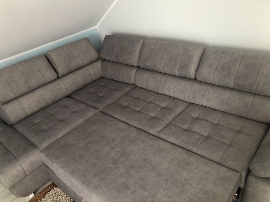 Łóżko Nowe Szary narożnik pilnie sprzedam