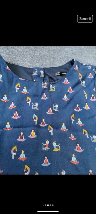 Jesienna zimowa codzienna sukienka w wzór