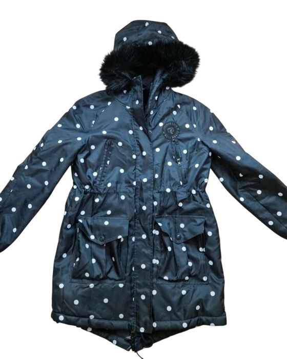 JUNGMOB kurtka parka z kapturem L futerko zimowa