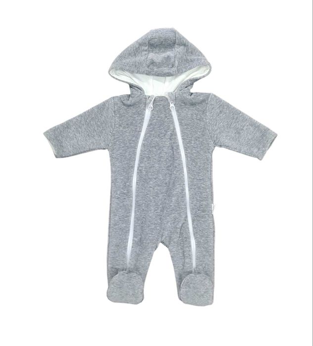 Kombinezon wiosenno jesienny, pajac 56 VELVET szary melanż