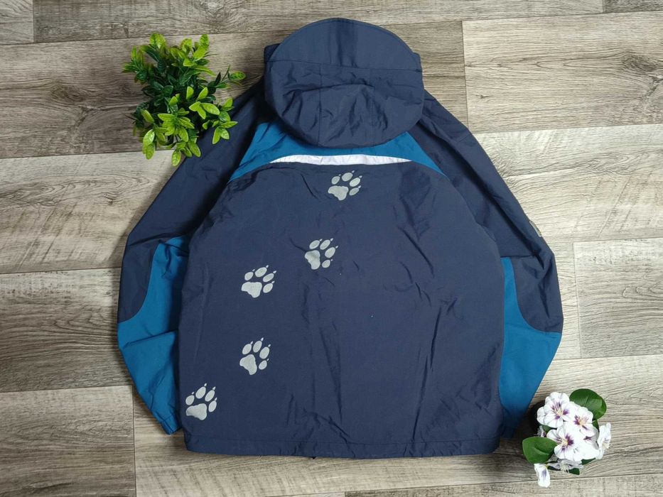 [S-M] JACK WOLFSKIN вітрівка на мембрані трекінгова чоловіча синя