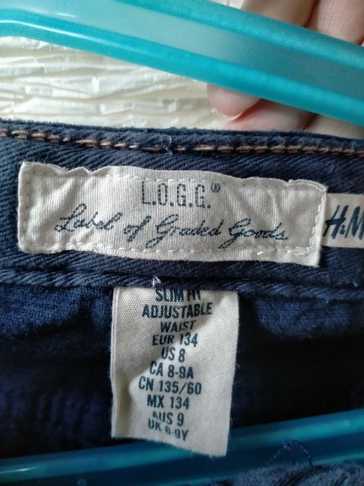 Spodnie sztruksowe H&M rozmiar 134