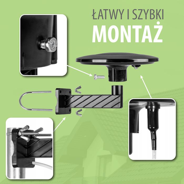 Antena dookólna Digital360 Lite VHF UHF czarna VA0039 VAYOX
