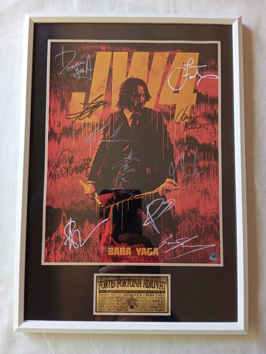 Moldura Filme John Wick 4 com Autógrafos (A4)