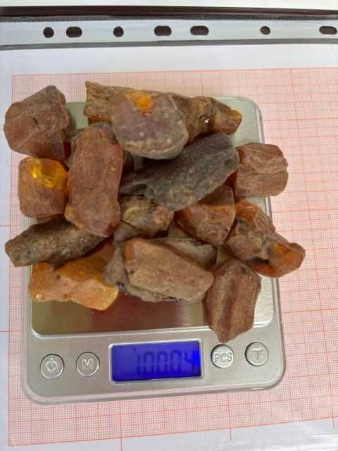 Bursztyn surowy bałtycki 5  do 10g  100 gram