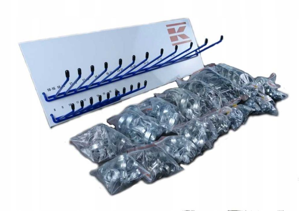 Zestaw opasek ślimakowych 220 szt + praktyczny wieszak – super jakość!