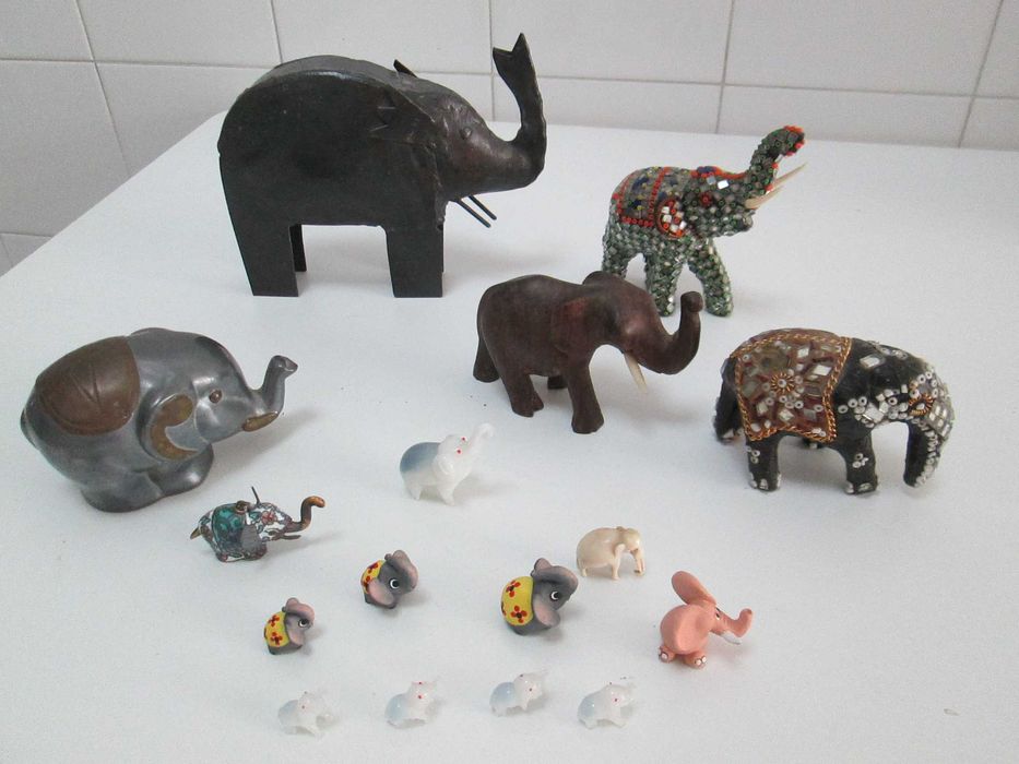 5 elefantes + 11 pequenos e mto pequenos - todos 25,00