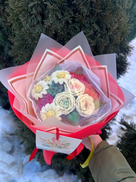 Шоколадні квіти ручна робота подарунок до дня закоханих/8 березня