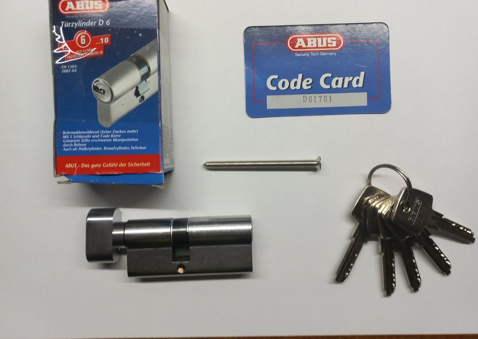 Дверной цилиндр abus d6 40x30т