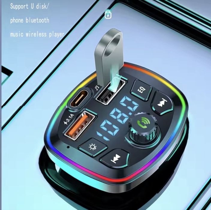 Fm модулятор с bluetooth 5.0 +зарядное 2 порта