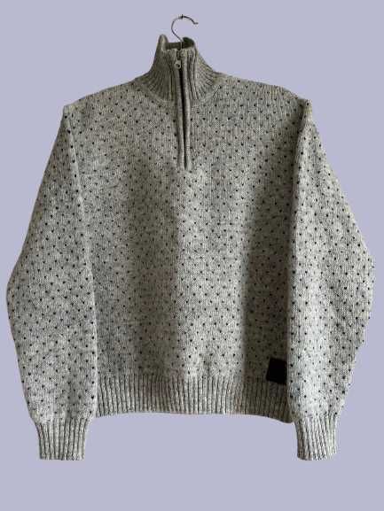 Свитер женский с воротом на молнии varde/норвегия 44-48 шерсть акрил