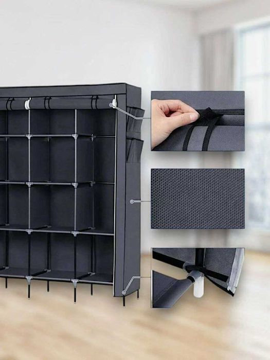 Тканевой складной шкаф 4-секции Storage Wardrobe органайзер гардероб