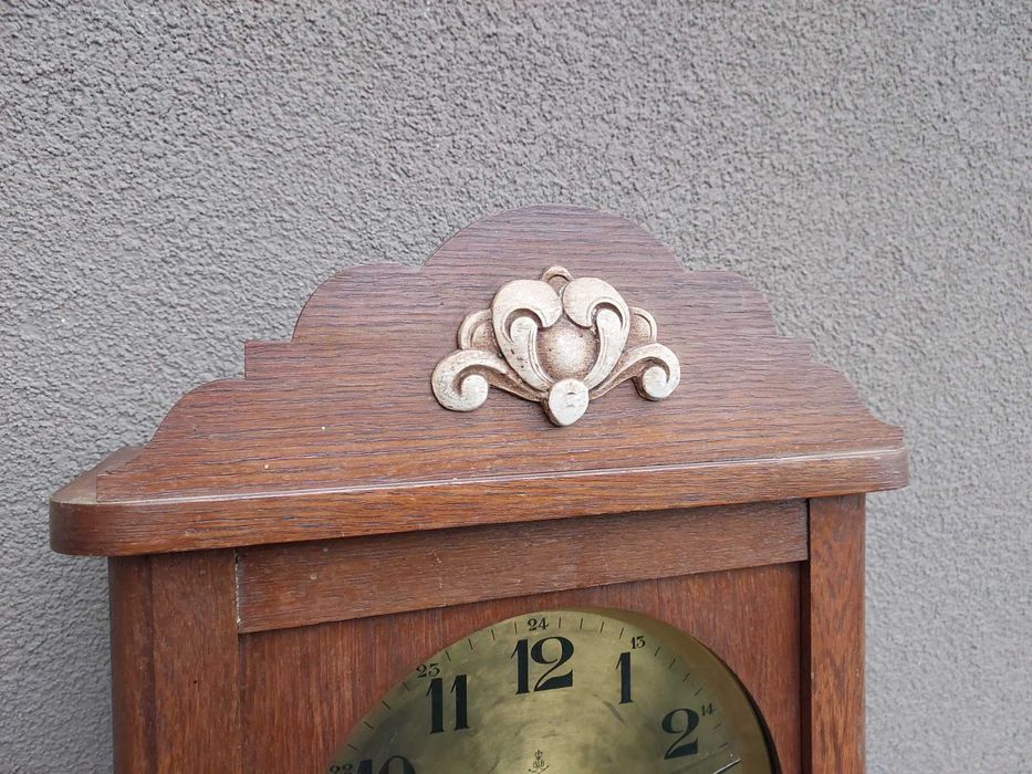 Stary zegar ścienny gabinetowy GB Gustav Becker ładny sprawn film F012