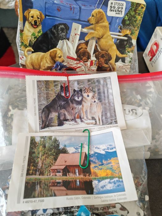 Puzzle kilka zestawów, także 3D