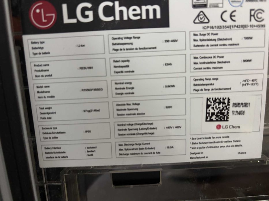 Magazyn Energii LG 10 KW RESU10H