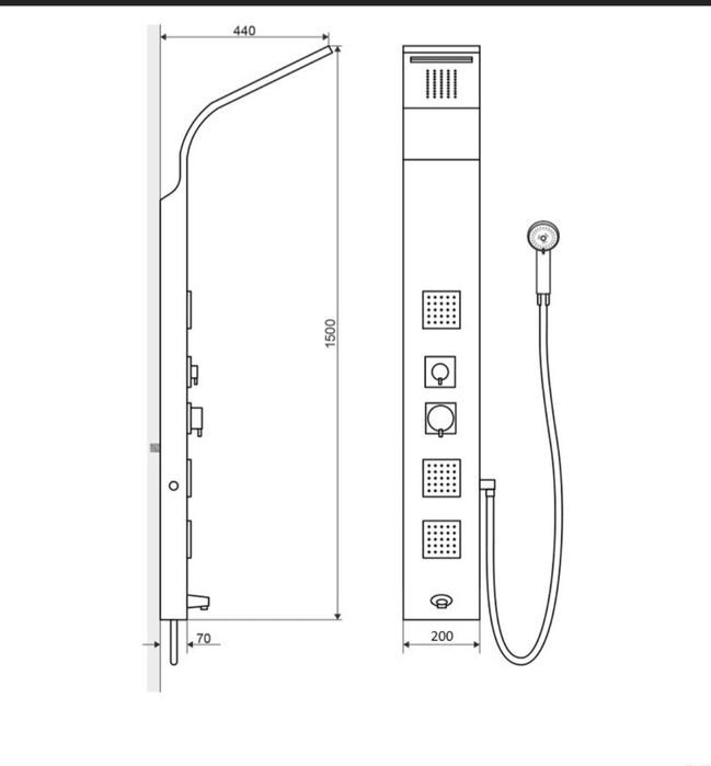 Panel prysznicowy More
