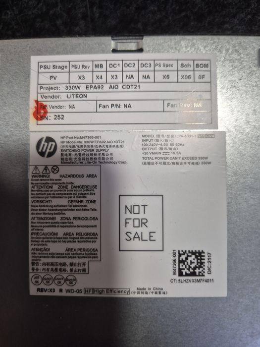 Fonte de alimentação HP